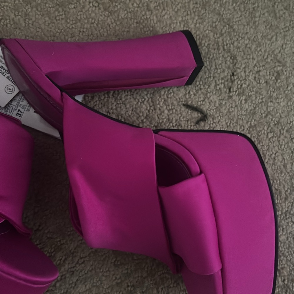 Zara Pink Heeled Mules nwt - Picture 3 of 4